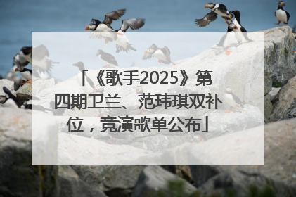 《歌手2025》第四期卫兰、范玮琪双补位，竞演歌单公布