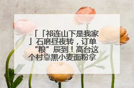 「祁连山下是我家」石磨昼夜转，订单“粮”辰到！高台这个村靠黑小麦面粉拿下成立来最大订单