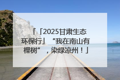 「2025甘肃生态环保行」“我在南山有棵树”，染绿凉州！