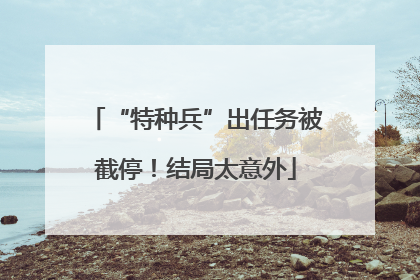 “特种兵”出任务被截停！结局太意外