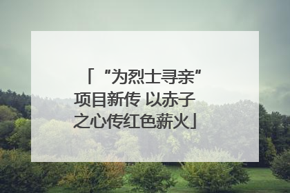 “为烈士寻亲”项目新传 以赤子之心传红色薪火