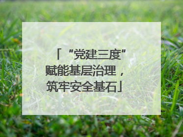 “党建三度”赋能基层治理，筑牢安全基石