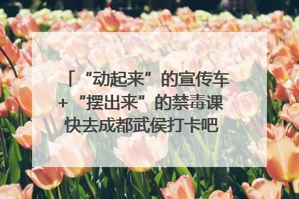 “动起来”的宣传车+“摆出来”的禁毒课 快去成都武侯打卡吧｜国际禁毒日