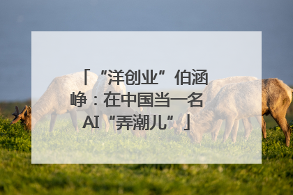 “洋创业”伯涵峥：在中国当一名AI“弄潮儿”
