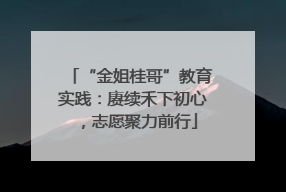 “金姐桂哥”教育实践：赓续禾下初心，志愿聚力前行