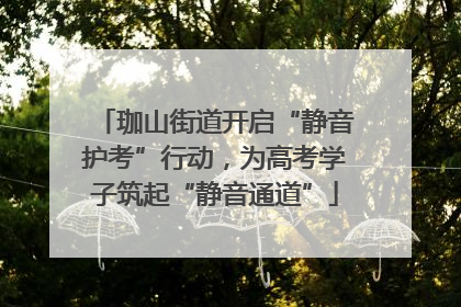 珈山街道开启“静音护考”行动，为高考学子筑起“静音通道”