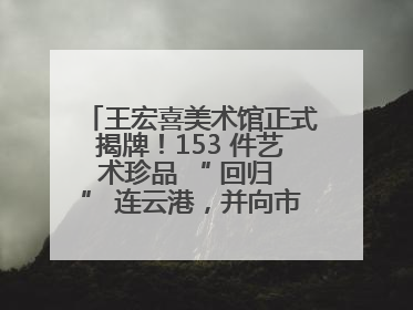 王宏喜美术馆正式揭牌！153 件艺术珍品 “ 回归 ” 连云港，并向市民免费开放