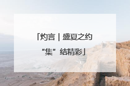 灼言｜盛夏之约 “集”结精彩