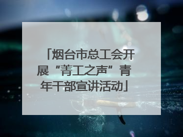 烟台市总工会开展“菁工之声”青年干部宣讲活动