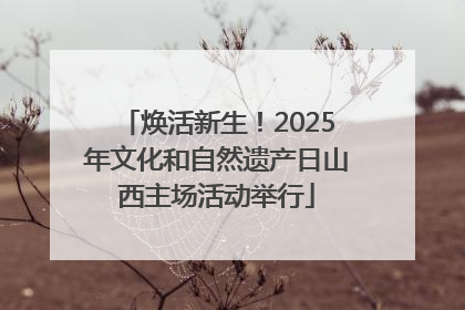 焕活新生！2025年文化和自然遗产日山西主场活动举行