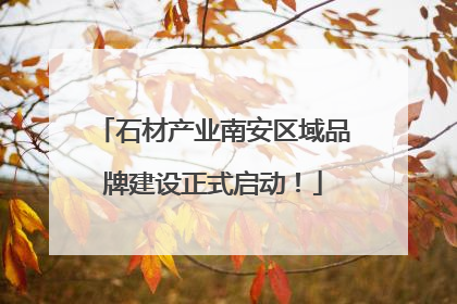 石材产业南安区域品牌建设正式启动！