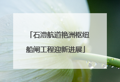 石澧航道艳洲枢纽船闸工程迎新进展