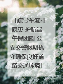 疏导车流排隐患 护航端午保团圆 公安交警假期执守确保良好道路交通环境