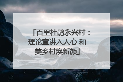 百里杜鹃永兴村：理论宣讲入人心 和美乡村焕新颜