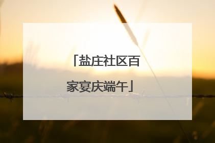 盐庄社区百家宴庆端午