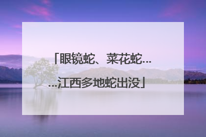 眼镜蛇、菜花蛇……江西多地蛇出没