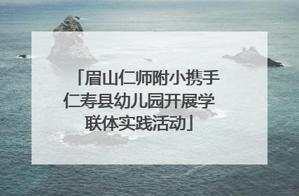 眉山仁师附小携手仁寿县幼儿园开展学联体实践活动