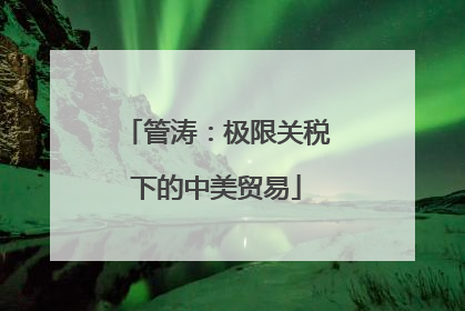管涛：极限关税下的中美贸易