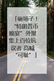 砸场子！“特朗普币晚宴”外聚集上百位抗议者 高喊“可耻”