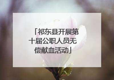 祁东县开展第十届公职人员无偿献血活动