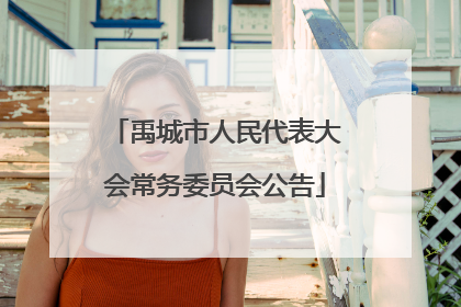 禹城市人民代表大会常务委员会公告