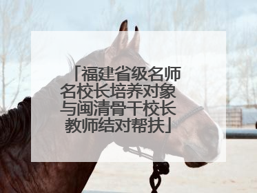 福建省级名师名校长培养对象与闽清骨干校长教师结对帮扶
