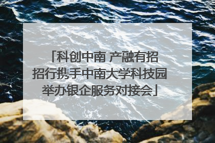 科创中南 产融有招 招行携手中南大学科技园举办银企服务对接会
