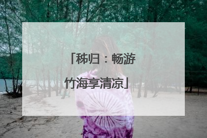 秭归：畅游竹海享清凉