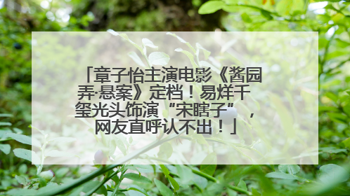 章子怡主演电影《酱园弄·悬案》定档！易烊千玺光头饰演“宋瞎子”，网友直呼认不出！