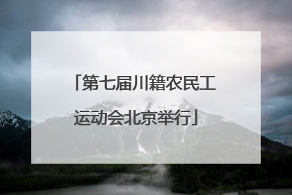 第七届川籍农民工运动会北京举行