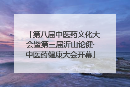 第八届中医药文化大会暨第三届沂山论健·中医药健康大会开幕
