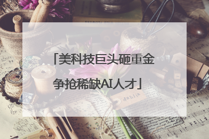 美科技巨头砸重金争抢稀缺AI人才