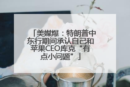 美媒爆：特朗普中东行期间承认自己和苹果CEO库克“有点小问题”