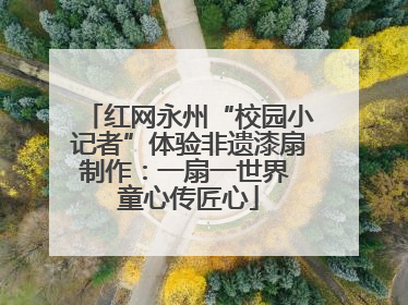 红网永州“校园小记者”体验非遗漆扇制作：一扇一世界 童心传匠心