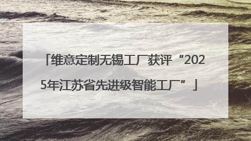 维意定制无锡工厂获评“2025年江苏省先进级智能工厂”