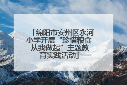 绵阳市安州区永河小学开展“珍惜粮食 从我做起”主题教育实践活动