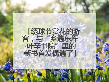 绣球节赏花的游客，与“乡遇东厍·叶辛书院”里的新书首发偶遇了