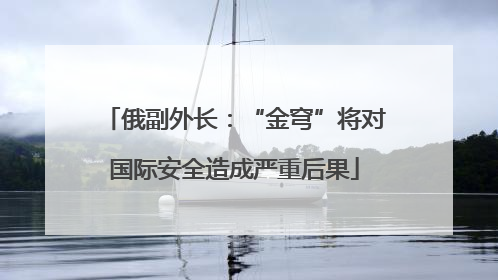 俄副外长：“金穹”将对国际安全造成严重后果