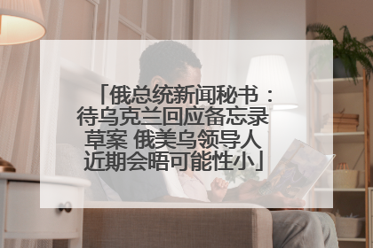 俄总统新闻秘书：待乌克兰回应备忘录草案 俄美乌领导人近期会晤可能性小