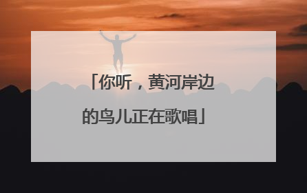 你听，黄河岸边的鸟儿正在歌唱
