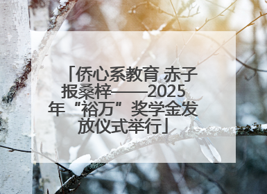 侨心系教育 赤子报桑梓——2025年“裕万”奖学金发放仪式举行