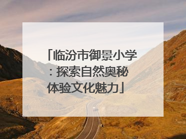 临汾市御景小学：探索自然奥秘 体验文化魅力