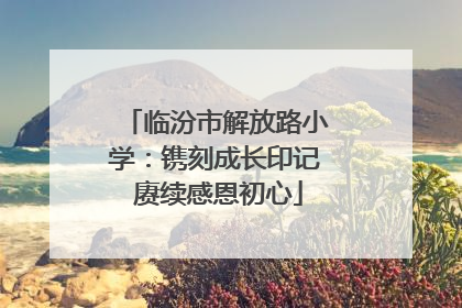 临汾市解放路小学：镌刻成长印记 赓续感恩初心