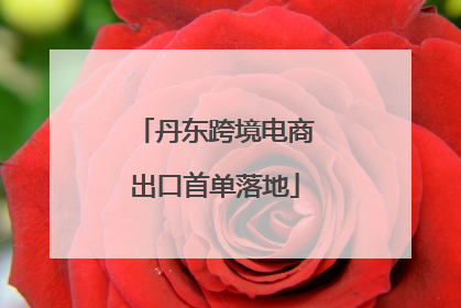 丹东跨境电商出口首单落地