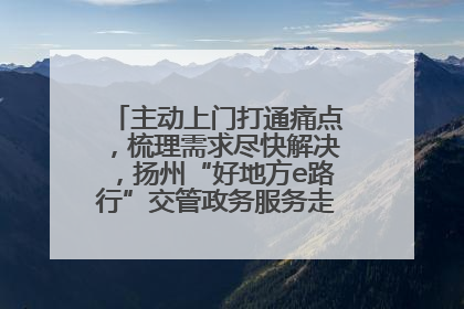 主动上门打通痛点，梳理需求尽快解决，扬州“好地方e路行”交管政务服务走进规上企业
