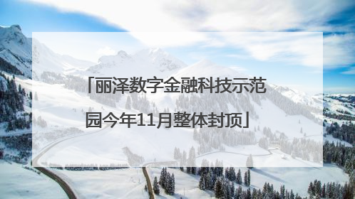 丽泽数字金融科技示范园今年11月整体封顶