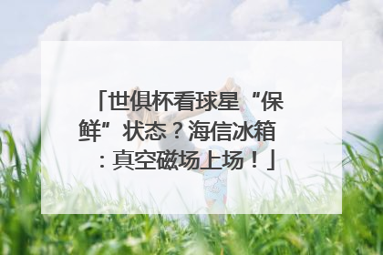 世俱杯看球星“保鲜”状态？海信冰箱：真空磁场上场！