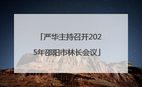 严华主持召开2025年邵阳市林长会议