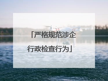 严格规范涉企行政检查行为