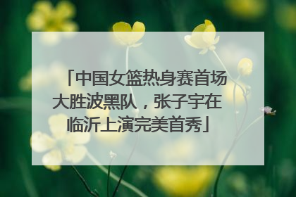 中国女篮热身赛首场大胜波黑队，张子宇在临沂上演完美首秀